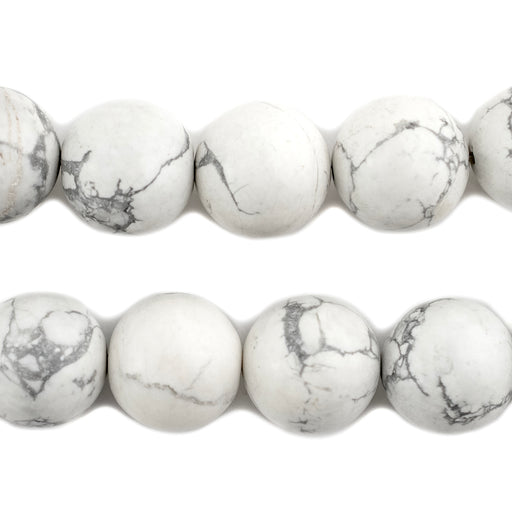 Round Howlite Beads (16mm) - The Bead Chest