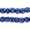 Blue & White Venetian-Style Skunk Beads (12mm, 36
