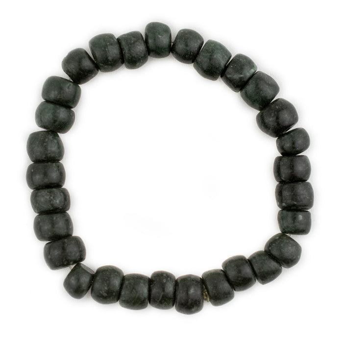 Dark Green Mayan Jade Bracelet (8mm) - The Bead Chest