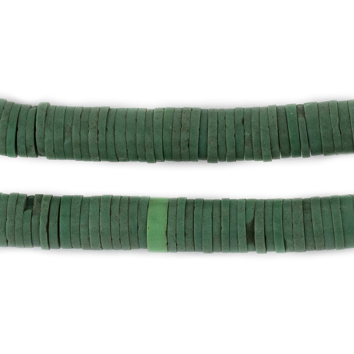 Green Vintage Prosser Button Beads (9mm, Long Strand) - The Bead Chest