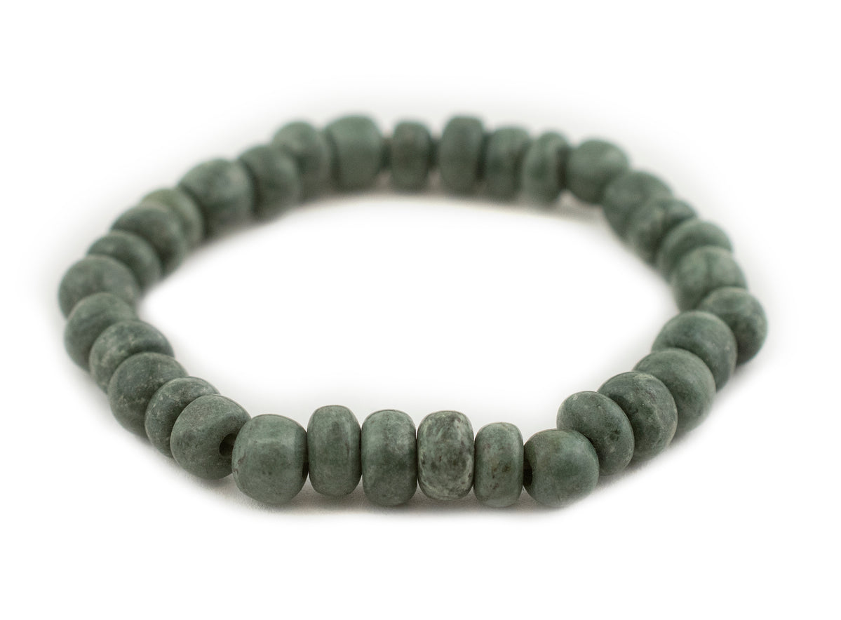 Natural Green Mayan Jade Bracelet (9mm) — The Bead Chest