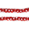 Red Rondelle Venetian-Style Skunk Beads (8mm, 36