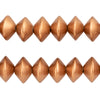 Copper Bicone Natural Wood Beads (10x15mm)