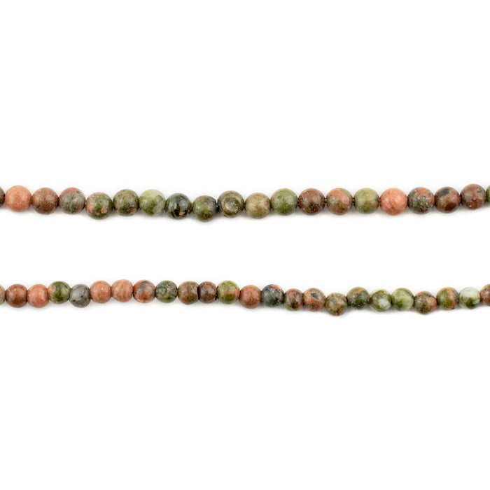 Round Unakite Beads (3mm) - The Bead Chest