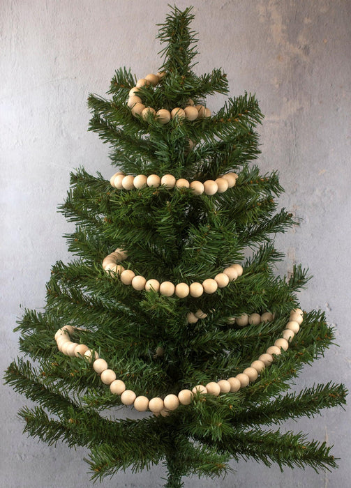 Wood Garland Beads Decorative Ornament (128 Inches) - The Bead Chest