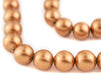 Copper Round Natural Wood Beads (18mm) - The Bead Chest