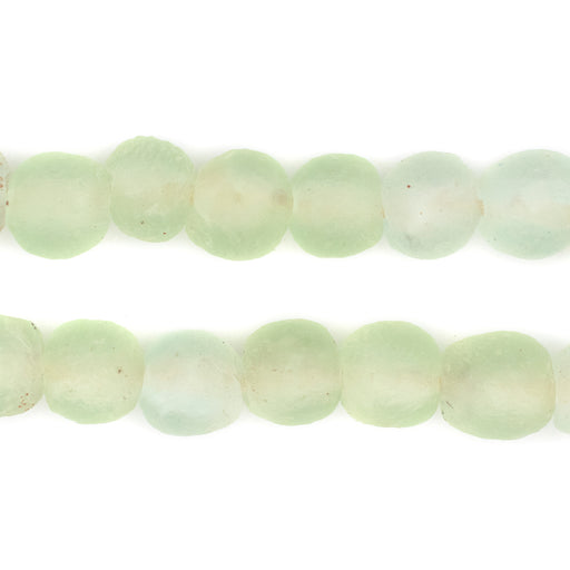Pastel Green Recycled Glass Beads (11mm) - The Bead Chest