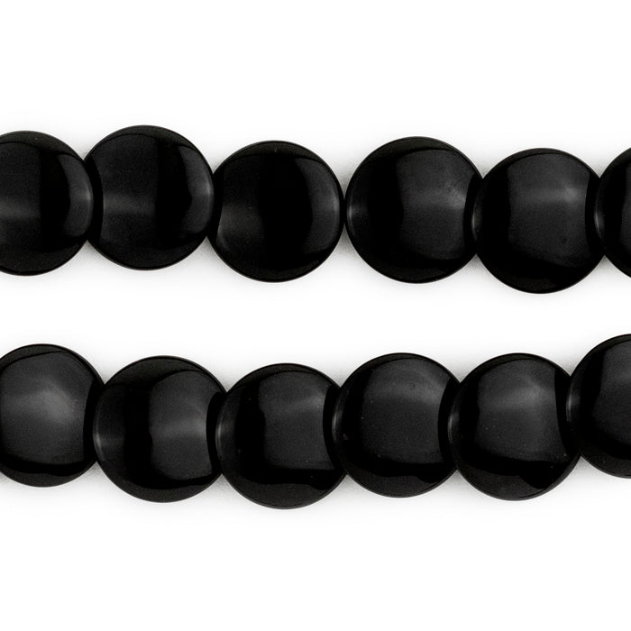 Flat Circular Onyx Beads (14mm) - The Bead Chest