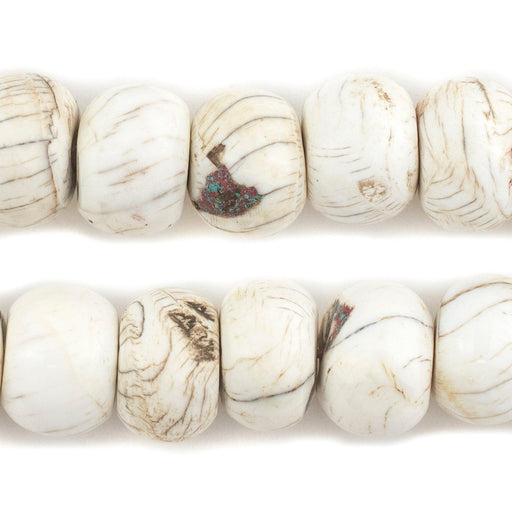 Inlaid Naga Conch Shell Mala Beads (18-20mm)