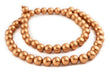 Copper Round Natural Wood Beads (16mm) - The Bead Chest