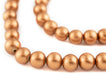 Copper Round Natural Wood Beads (16mm) - The Bead Chest