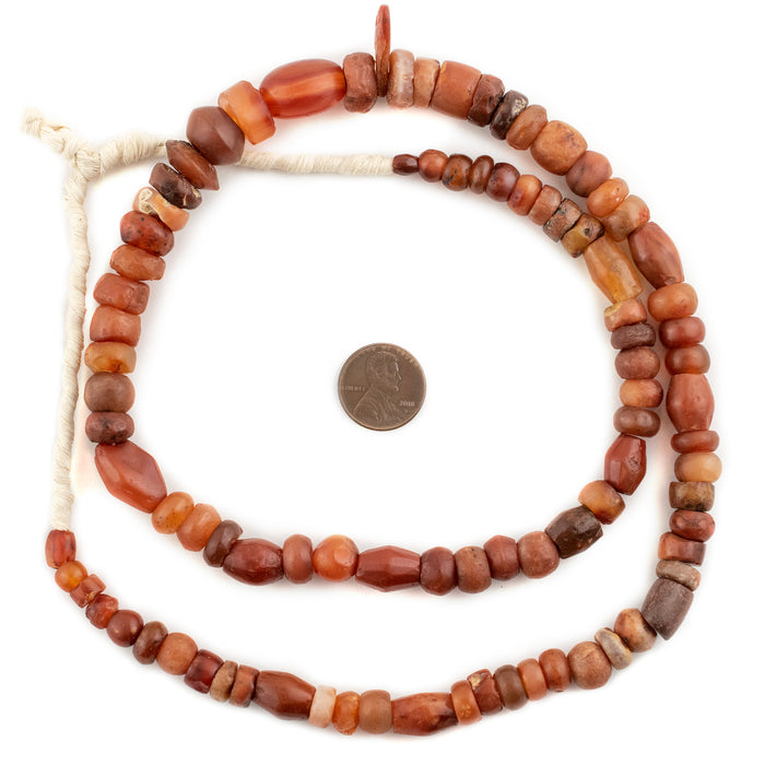 Ancient Mali Carnelian Stone Beads #14571 - The Bead Chest
