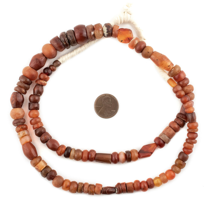 Ancient Mali Carnelian Stone Beads #14570 - The Bead Chest