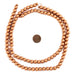 Copper Round Natural Wood Beads (8mm) - The Bead Chest