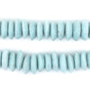 Pastel Blue Ashanti Glass Saucer Beads (14mm)
