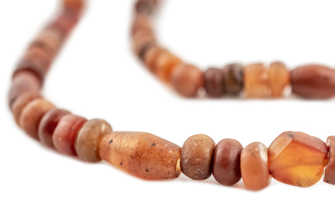 Ancient Mali Carnelian Stone Beads #14570 - The Bead Chest