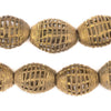 Basket Design Ghana Brass Filigree Oval Beads (22x16mm)