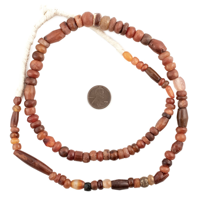 Ancient Mali Carnelian Stone Beads #14568 - The Bead Chest