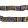 Granite Grey Kente Krobo Beads (20x10mm)