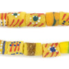 Yellow Medley Krobo Beads (Long Strand)