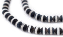 Black & White Striped Dzi Agate Beads (6mm) - The Bead Chest