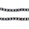 Black & White Striped Dzi Agate Beads (6mm)