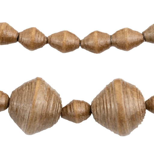 Brown Recycled Paper Beads from Uganda (Large) - The Bead Chest