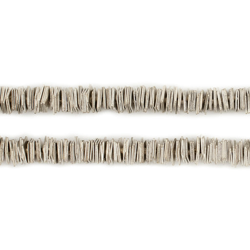 Silver Square Disk Heishi Beads (5mm)