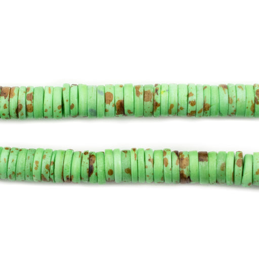 Peridot Green Bone Button Beads (8mm) - The Bead Chest