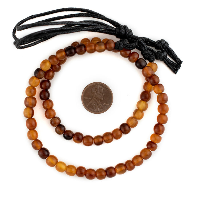Amber Round Horn Beads (6mm) - The Bead Chest