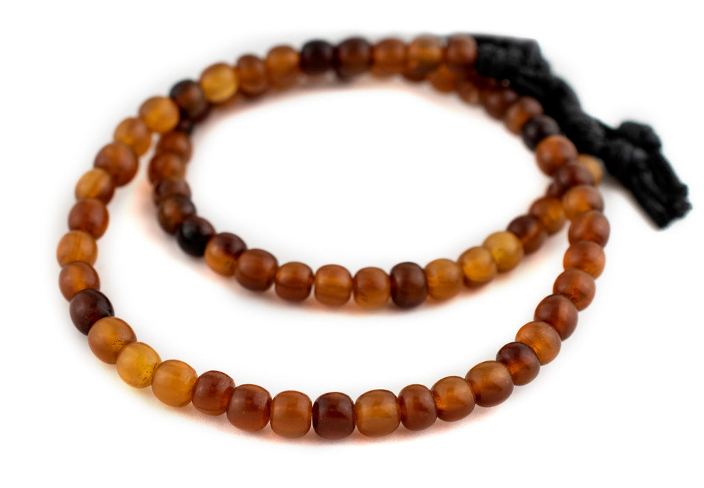 Amber Round Horn Beads (6mm) - The Bead Chest