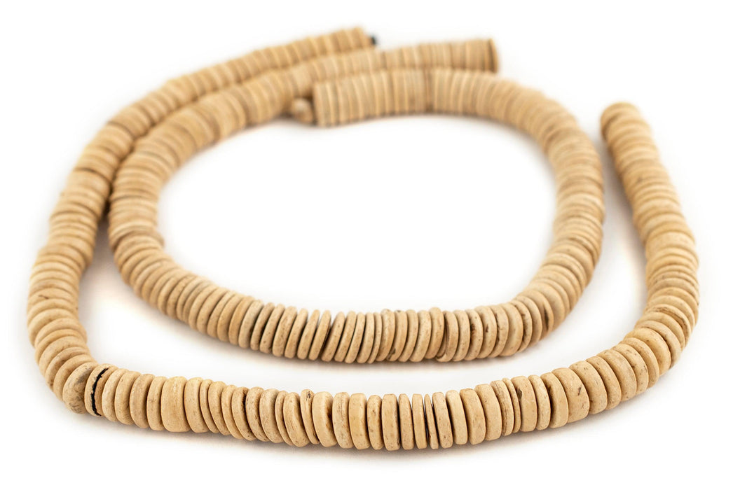 Cream Disk Coconut Shell Beads (12mm) - The Bead Chest