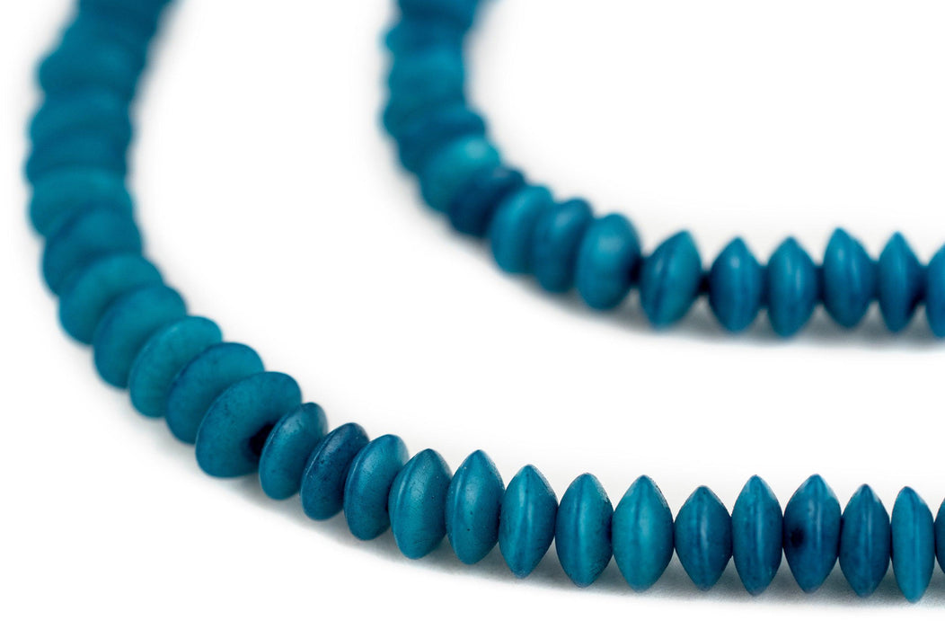 Teal Natural Saucer Seed Beads (8mm) - The Bead Chest