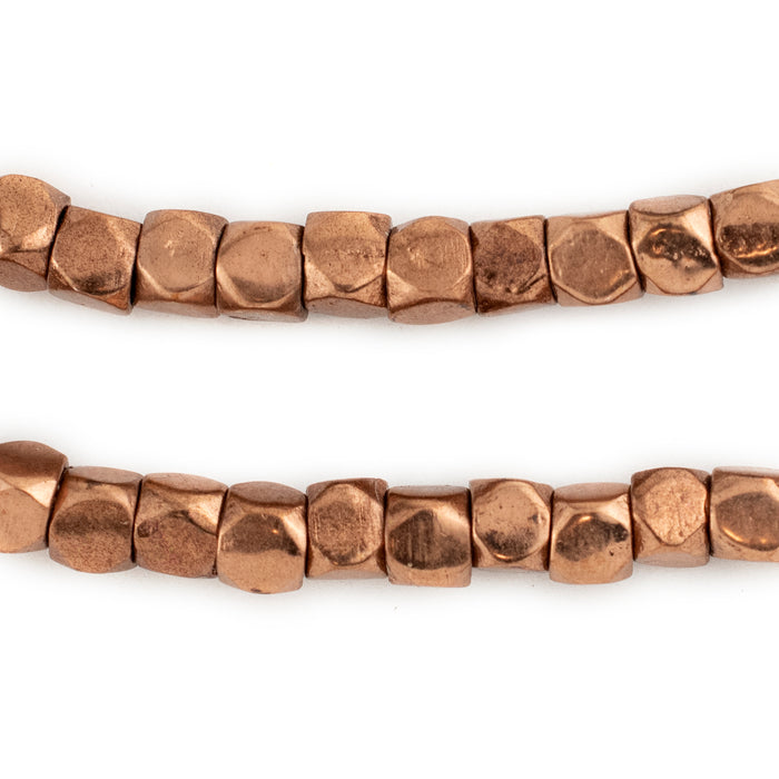 Copper Diamond Cut Beads (7mm, Large Hole) - The Bead Chest