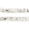 Shiny Silver Diamond Cut Beads (7mm, Large Hole)