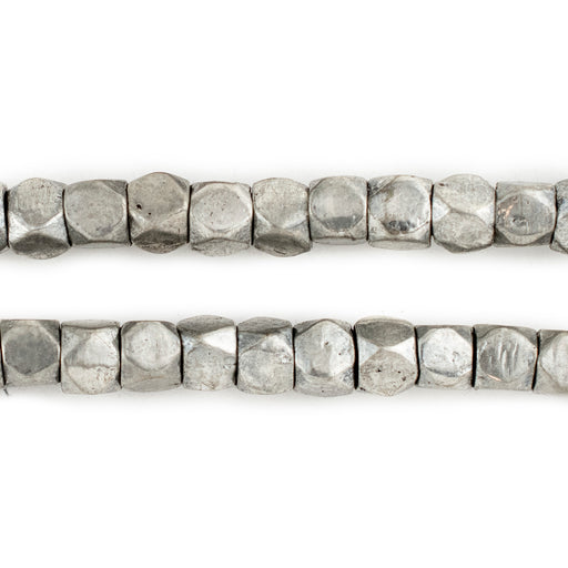 Silver Diamond Cut Beads (7mm, Large Hole) - The Bead Chest