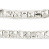 Shiny Silver Diamond Cut Beads (9mm, Large Hole)