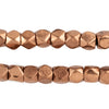Copper Diamond Cut Beads (9mm, Large Hole)