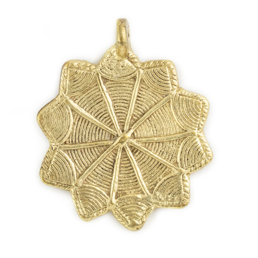 Brass 10-Point Baule Star Pendant (41x47mm)