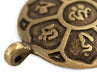 Antiqued Brass Circular Om Mani Padme Hum Pendant (60x50mm) - The Bead Chest
