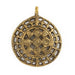 Antiqued Brass Round Tribal Spiral Pendant (60x50mm) - The Bead Chest