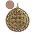 Antiqued Brass Round Tribal Spiral Pendant (60x50mm) - The Bead Chest