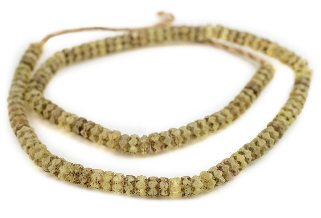 Rare Antique Translucent Yellow Interlocking Snake Beads (6mm) - The Bead Chest