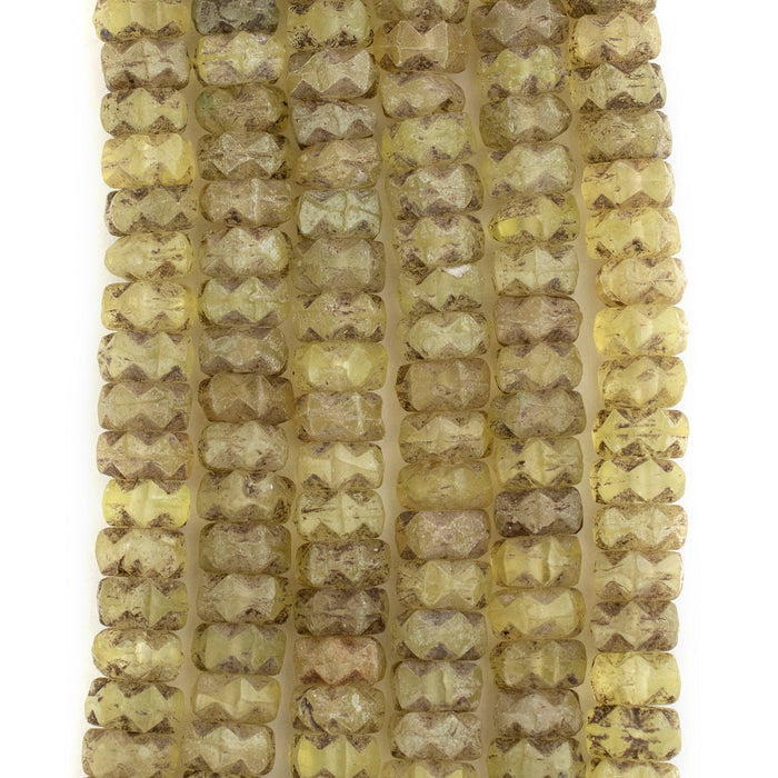 Rare Antique Translucent Yellow Interlocking Snake Beads (6mm) - The Bead Chest