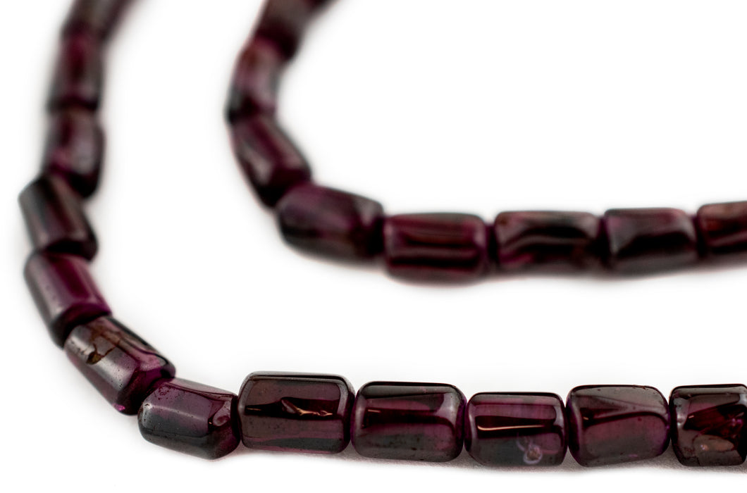 Cylindrical Garnet Beads (5-7mm) - The Bead Chest