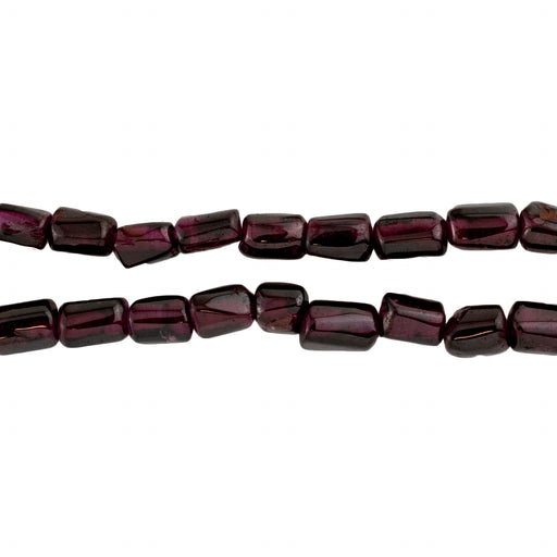 Cylindrical Garnet Beads (5-7mm) - The Bead Chest