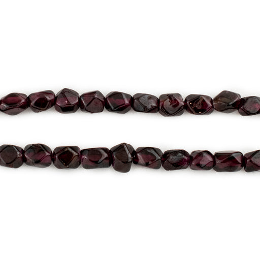 Cornerless Nugget Garnet Beads (6mm) - The Bead Chest