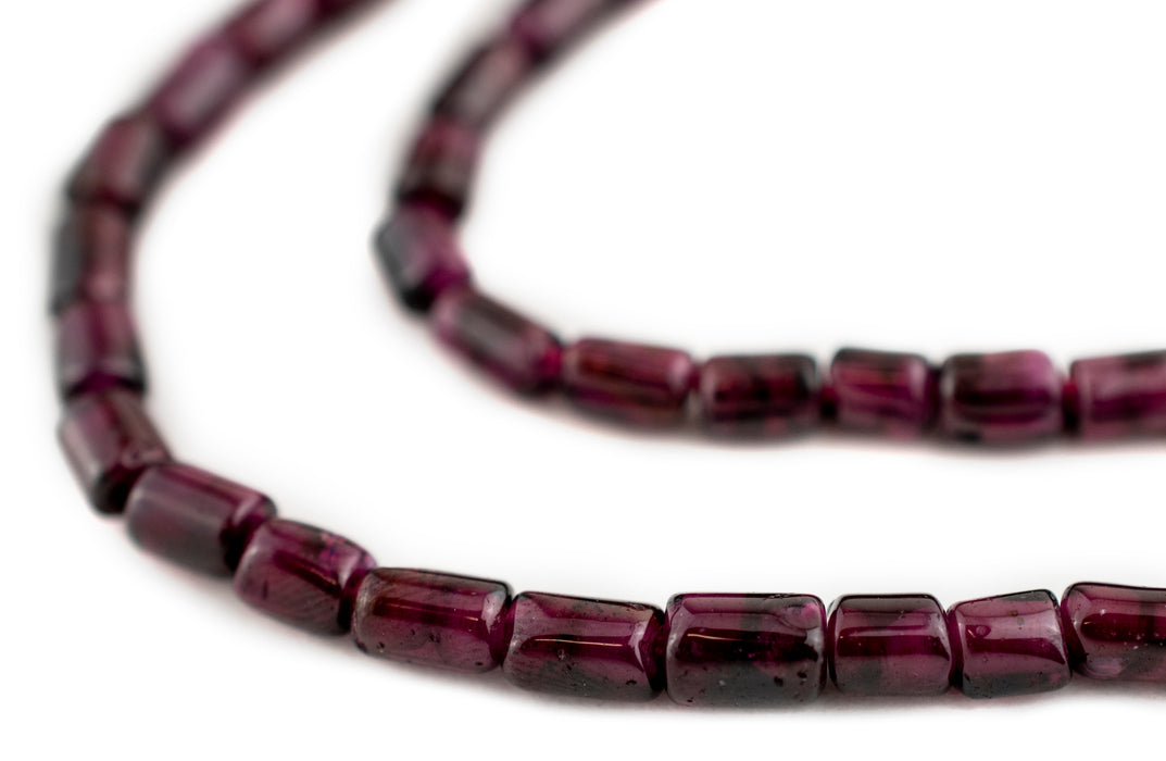 Cylindrical Garnet Beads (6x4mm) - The Bead Chest