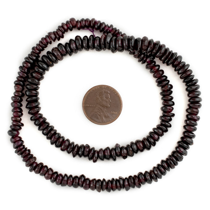 Graduated Rondelle Garnet Beads (5-8mm) - The Bead Chest