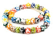 Multicolor Fused Recycled Glass Beads (18mm) - The Bead Chest